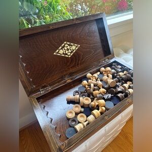 Backgammon Board and Chess Set